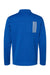 Adidas A482 Mens 3 Stripes Double Knit Moisture Wicking 1/4 Zip Sweatshirt Team Royal Blue/Grey Flat Back