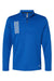 Adidas A482 Mens 3 Stripes Double Knit Moisture Wicking 1/4 Zip Sweatshirt Team Royal Blue Flat Front