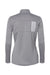 Adidas A483 Womens 3 Stripes Double Knit Moisture Wicking 1/4 Zip Sweatshirt w/ Pockets Grey Flat Back
