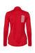 Adidas A483 Womens 3 Stripes Double Knit Moisture Wicking 1/4 Zip Sweatshirt w/ Pockets Team Collegiate Red Flat Back