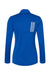 Adidas A483 Womens 3 Stripes Double Knit Moisture Wicking 1/4 Zip Sweatshirt w/ Pockets Team Royal Blue Flat Back