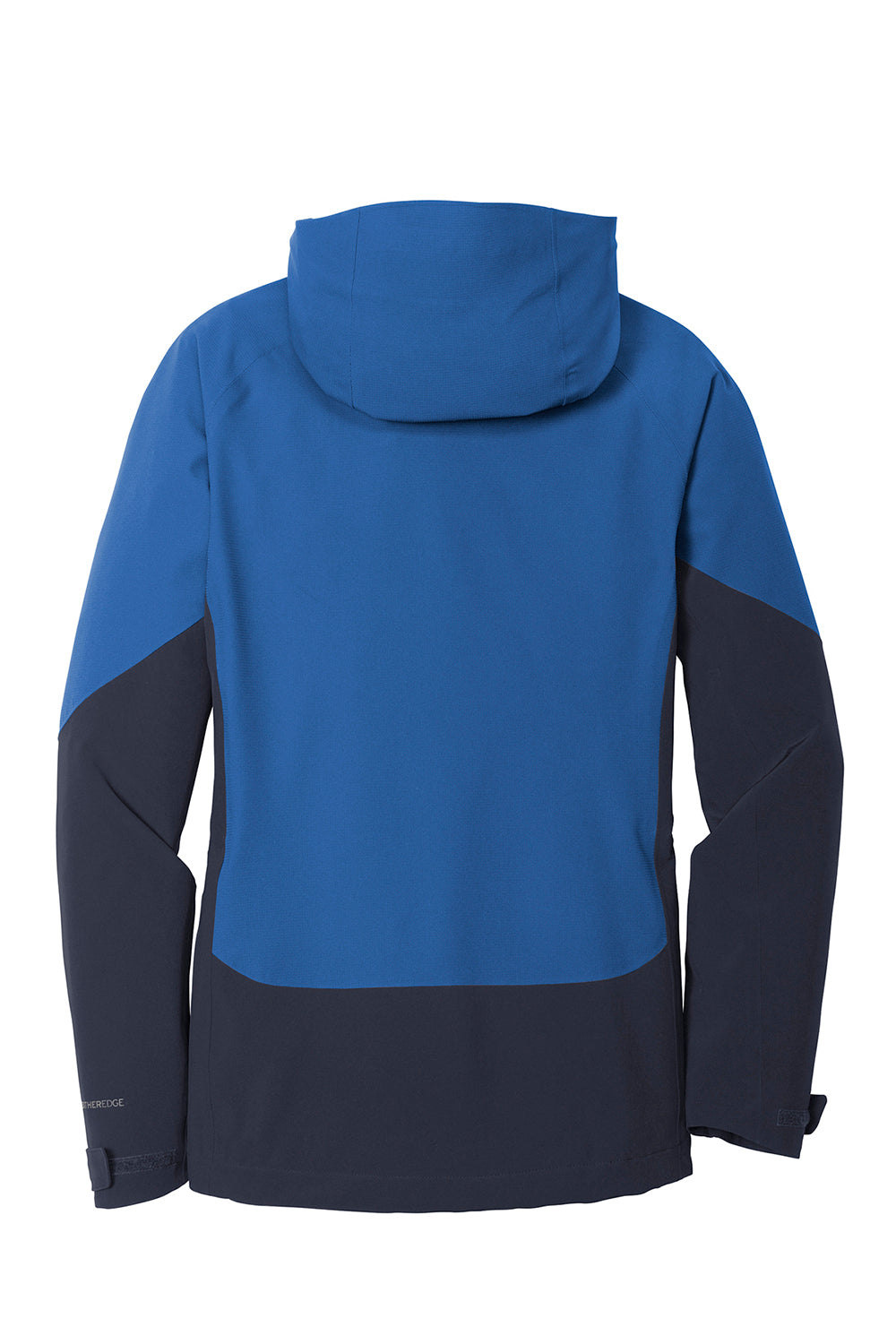 Eddie Bauer EB559 Womens WeatherEdge Waterproof Full Zip Hooded Jacket Cobalt Blue Flat Back