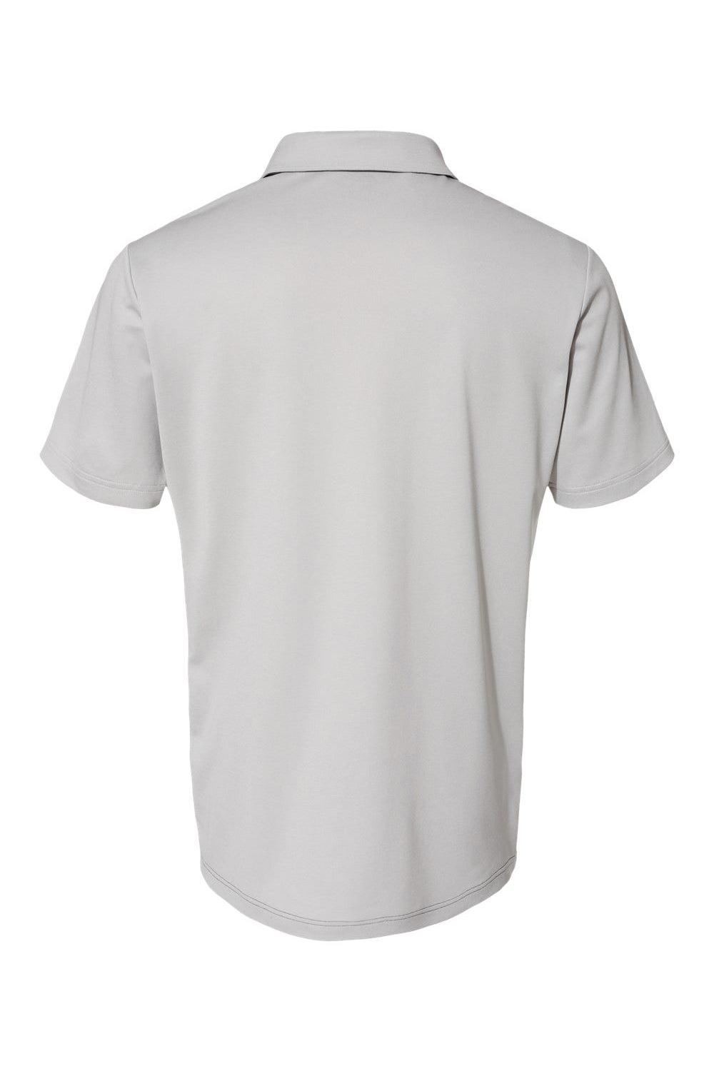 Adidas A508 Mens 3 Stripes Heathered Colorblocked Short Sleeve Polo Shirt Heather Grey/Heather Black Flat Back