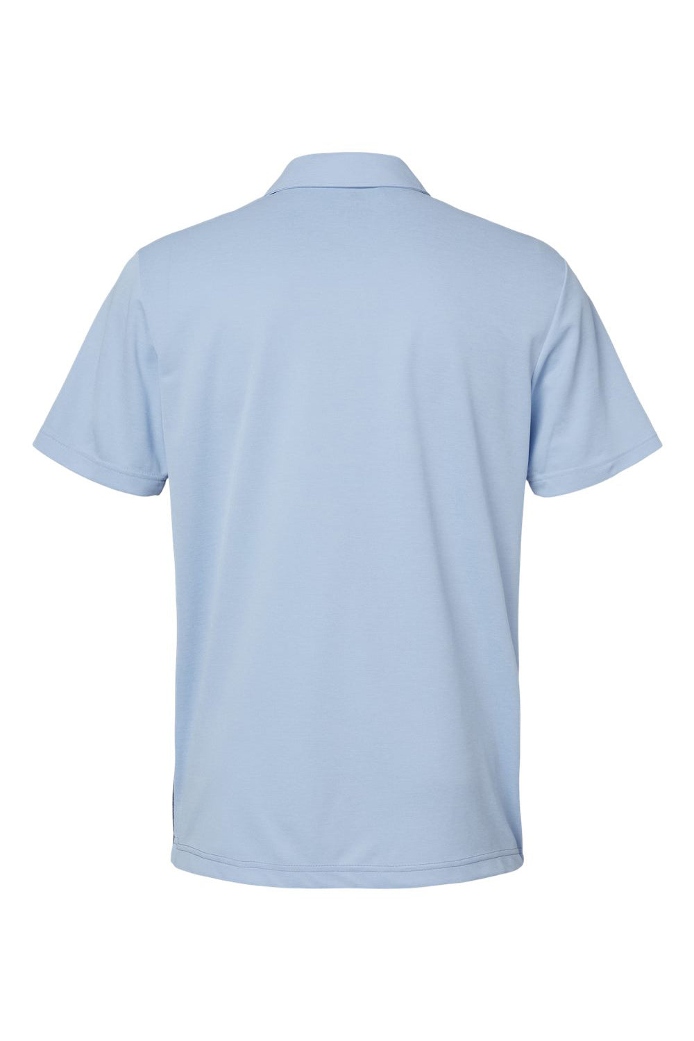 Adidas A508 Mens 3 Stripes Colorblock UPF 50+ Short Sleeve Polo Shirt Glow Blue Heather/Heather Collegiate Navy Blue Flat Back