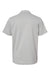Adidas A508 Mens 3 Stripes Colorblock UPF 50+ Short Sleeve Polo Shirt Heather Grey/Heather Coral Flat Back