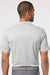 Adidas A508 Mens 3 Stripes Colorblock UPF 50+ Short Sleeve Polo Shirt Heather Grey/Heather Coral Model Back
