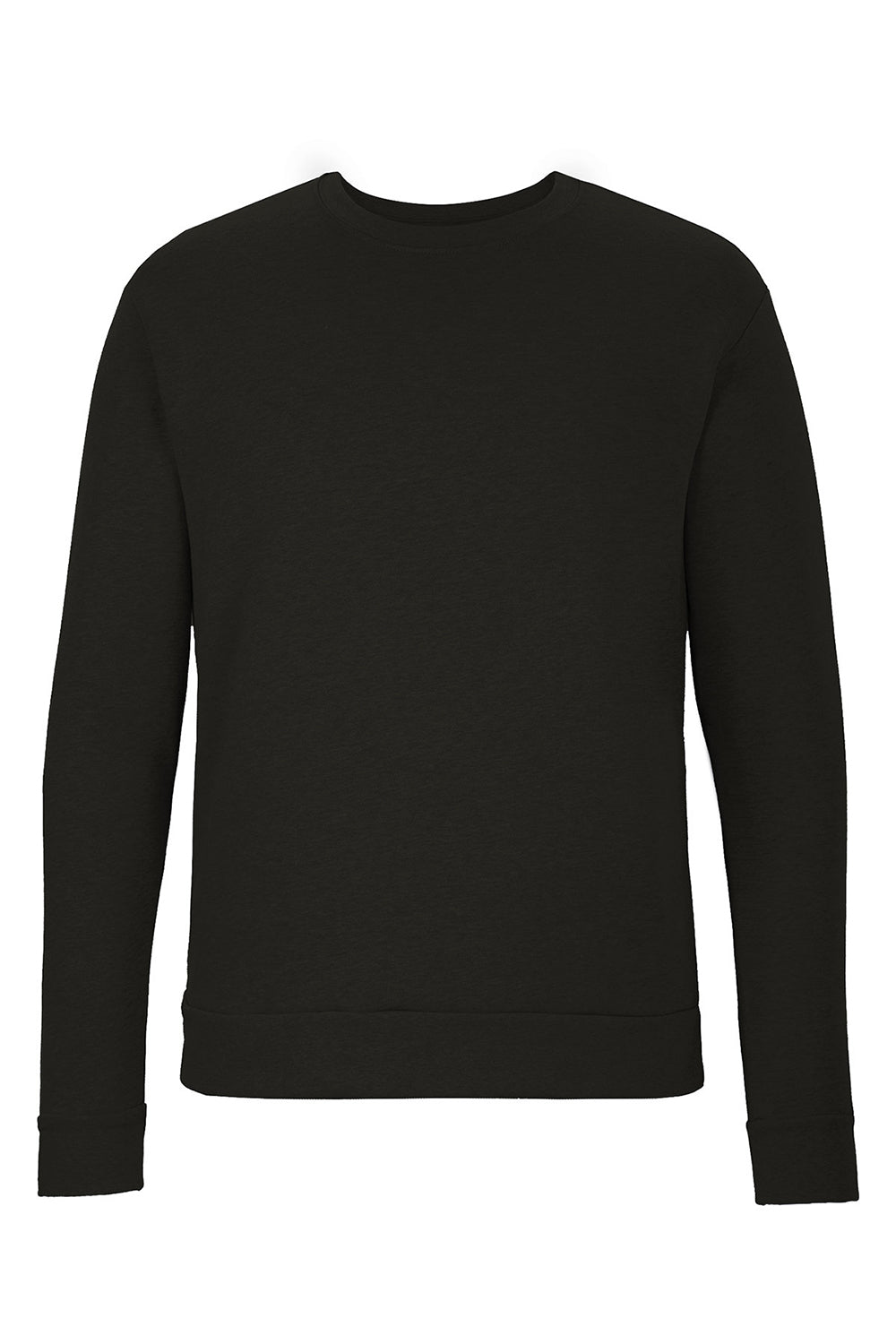 Next Level 9002NL Mens PCH Crewneck Sweatshirt Heather Black Flat Front