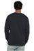 Next Level 9002NL Mens PCH Crewneck Sweatshirt Heather Midnight Navy Blue Model Back