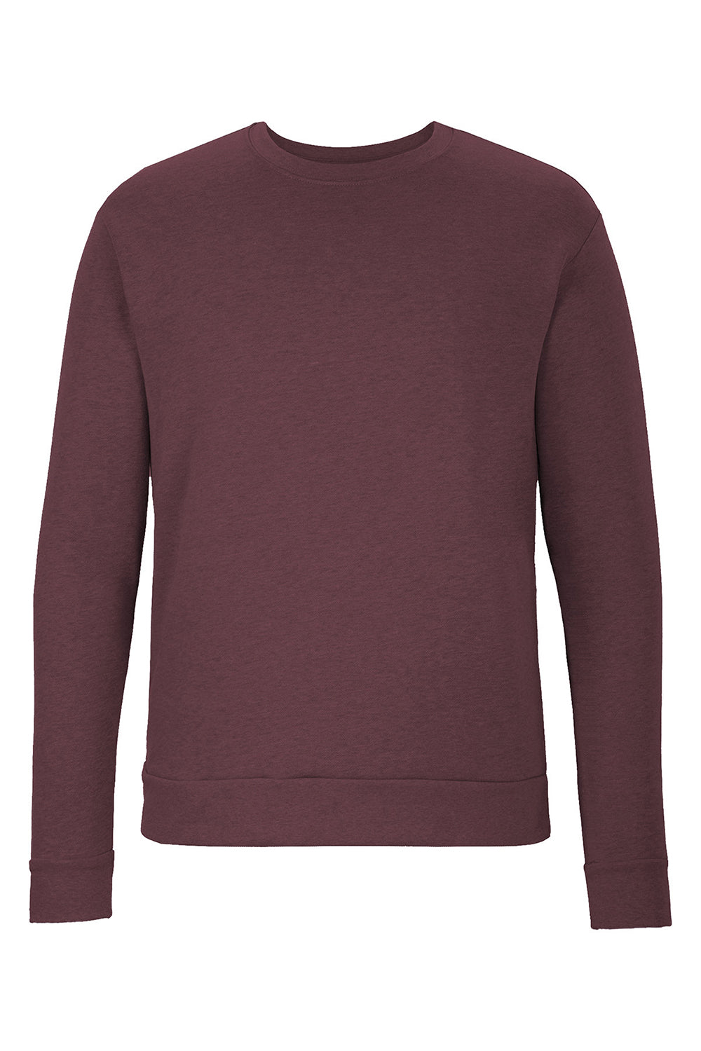 Next Level 9002NL Mens PCH Crewneck Sweatshirt Heather Maroon Flat Front