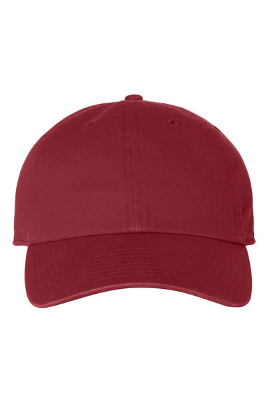 47 Brand 4700 Mens Clean Up Hat Cardinal Red Flat Front