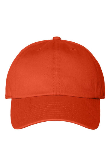 47 Brand Hats 4700 Mens Clean Up Adjustable Hat Orange Flat Front