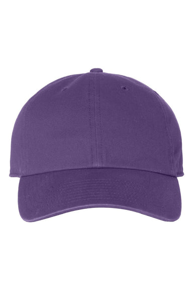 47 Brand Hats 4700 Mens Clean Up Adjustable Hat Purple Flat Front