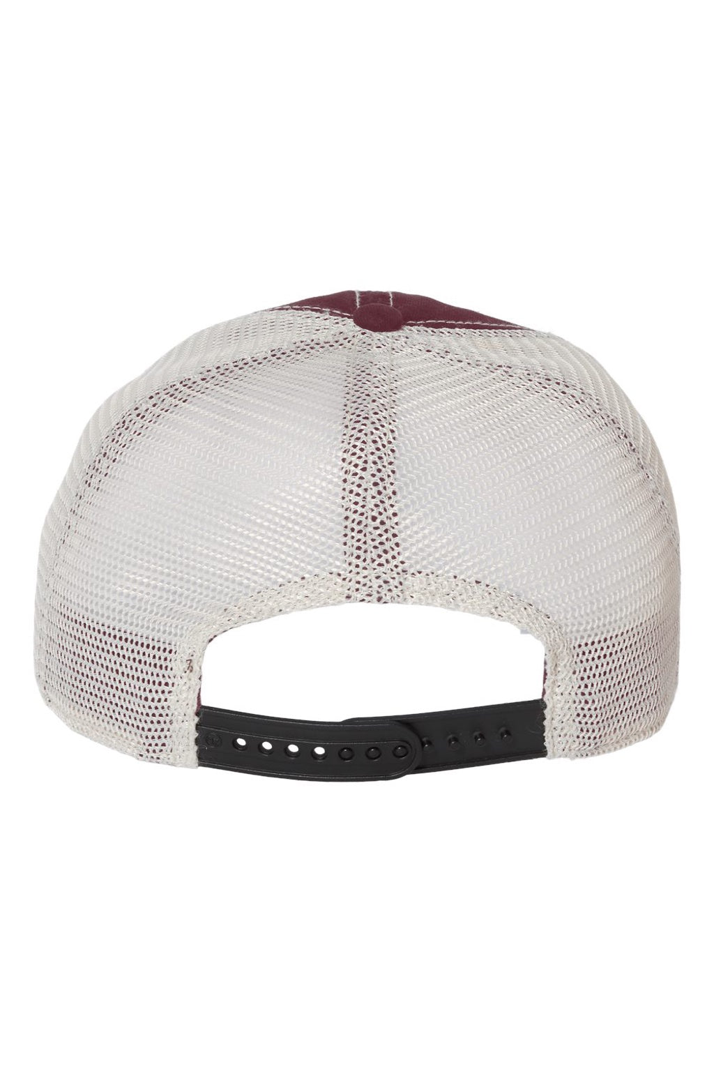 47 Brand Hats 4710 Mens Trawler Snapback Hat Dark Maroon/Stone Flat Back