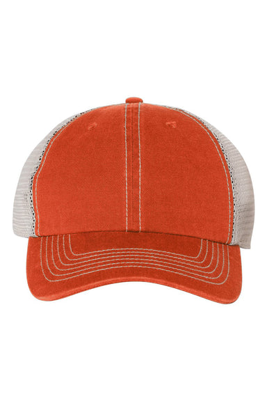 47 Brand 4710 Mens Trawler Snapback Hat Orange/Stone Flat Front