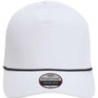 Imperial Hats Mens The Wrightson Moisture Wicking Snapback Hat - White/Black