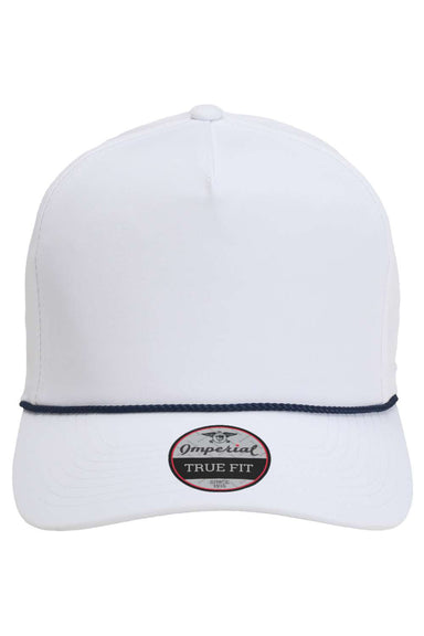 Imperial 5054 Mens The Wrightson Hat White/Navy Blue Flat Front