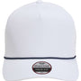 Imperial Hats Mens The Wrightson Moisture Wicking Snapback Hat - White/Navy Blue