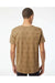 Code Five 3929 Mens Star Print Short Sleeve Crewneck T-Shirt Coyote Brown Model Back