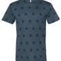 Code Five Mens Star Print Short Sleeve Crewneck T-Shirt - Denim Blue - NEW