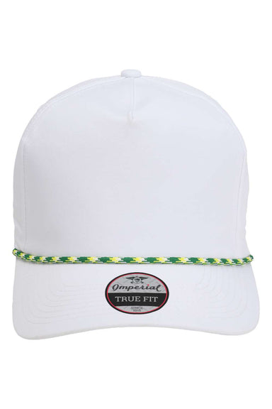 Imperial 5054 Mens The Wrightson Hat White/Green-Yellow Flat Front