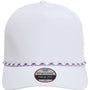 Imperial Mens The Wrightson Moisture Wicking Snapback Hat - White/Light Blue-Red - NEW