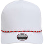 Imperial Mens The Wrightson Moisture Wicking Snapback Hat - White/Red-Black - NEW