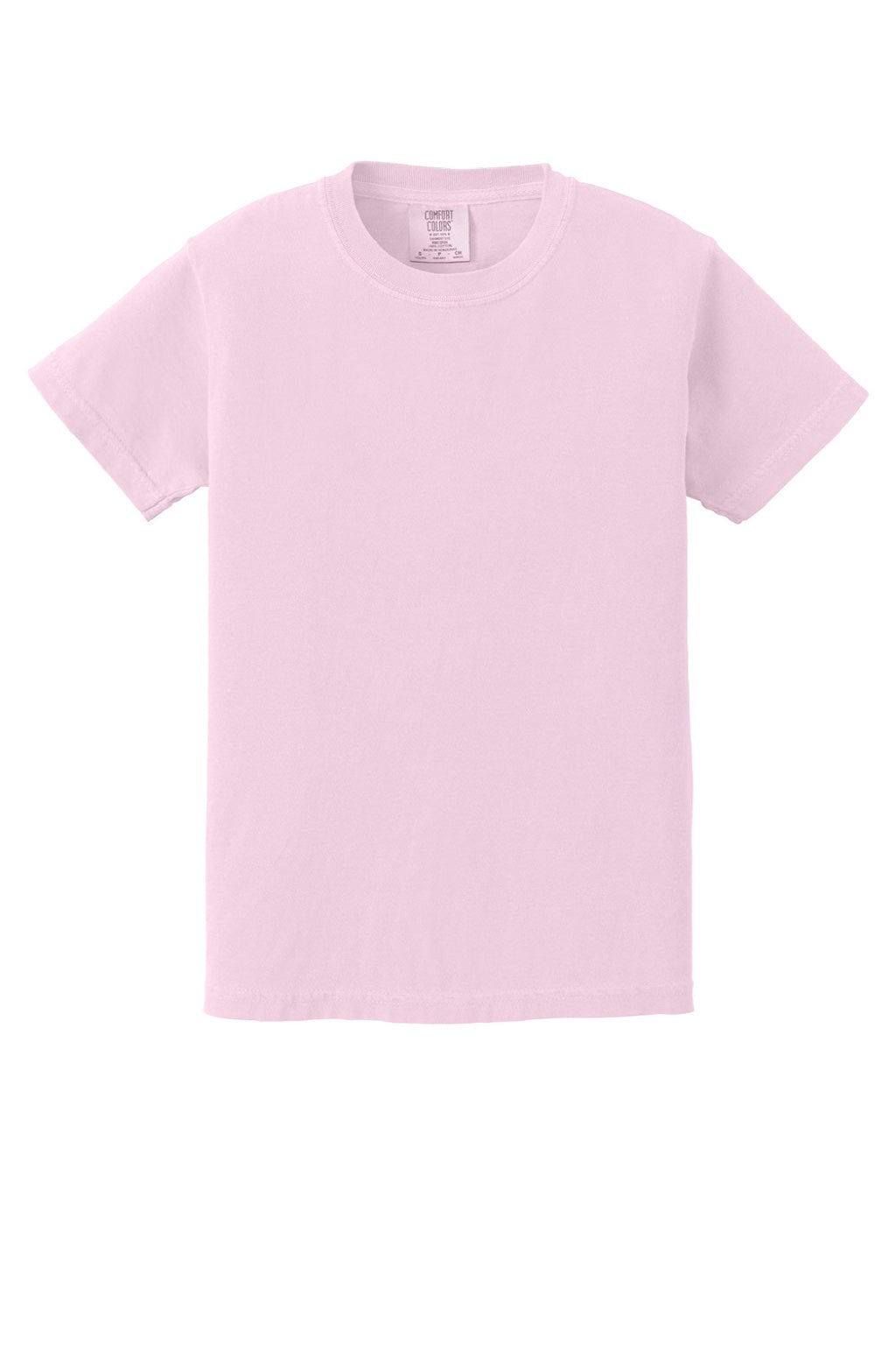 Comfort Colors 9018 Youth Short Sleeve Crewneck T-Shirt Blossom Pink Flat Front