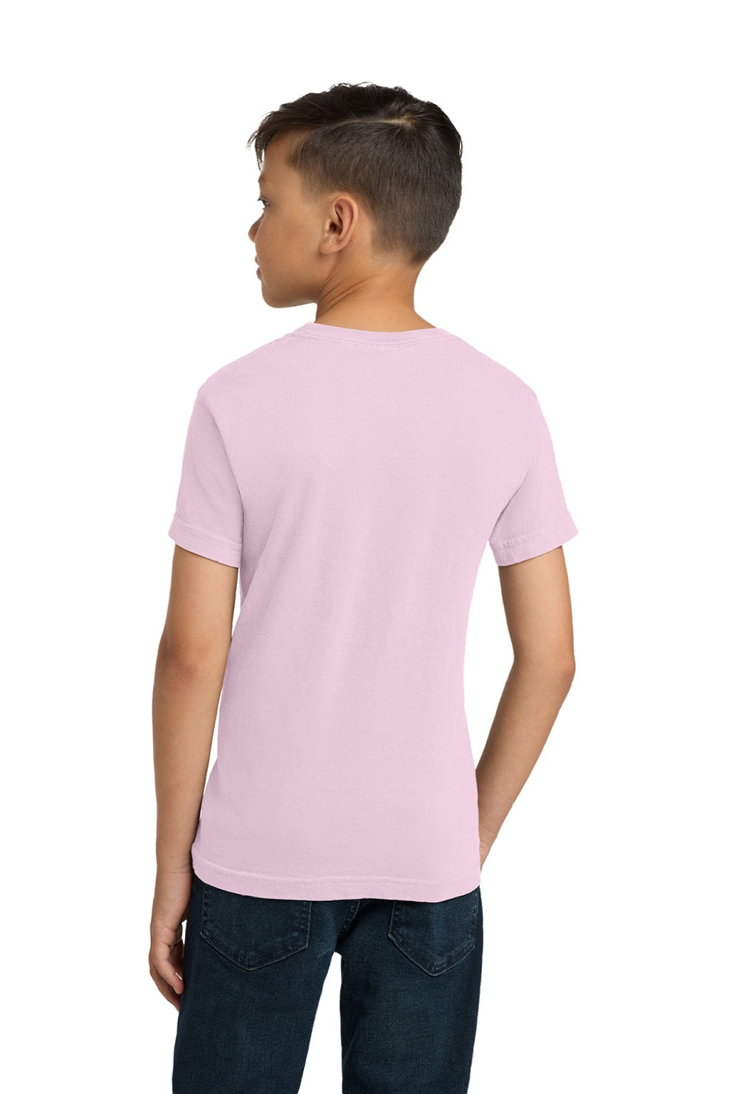 Comfort Colors 9018 Youth Short Sleeve Crewneck T-Shirt Blossom Pink Model Back