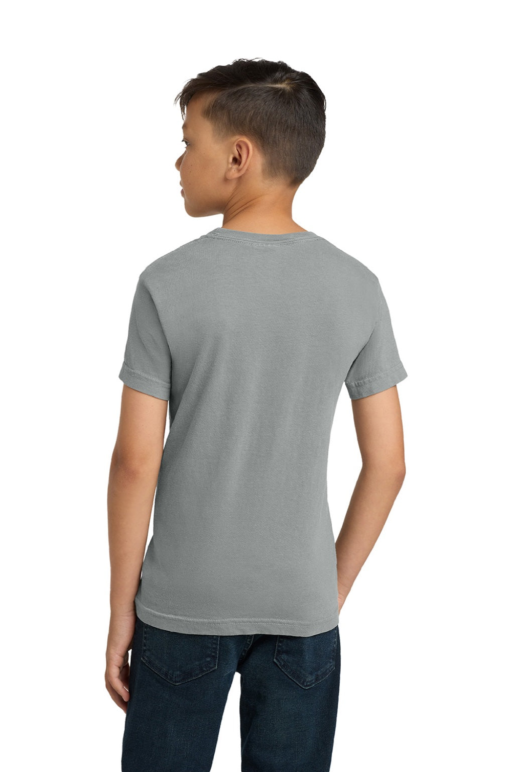 Comfort Colors 9018 Youth Short Sleeve Crewneck T-Shirt Granite Grey Model Back
