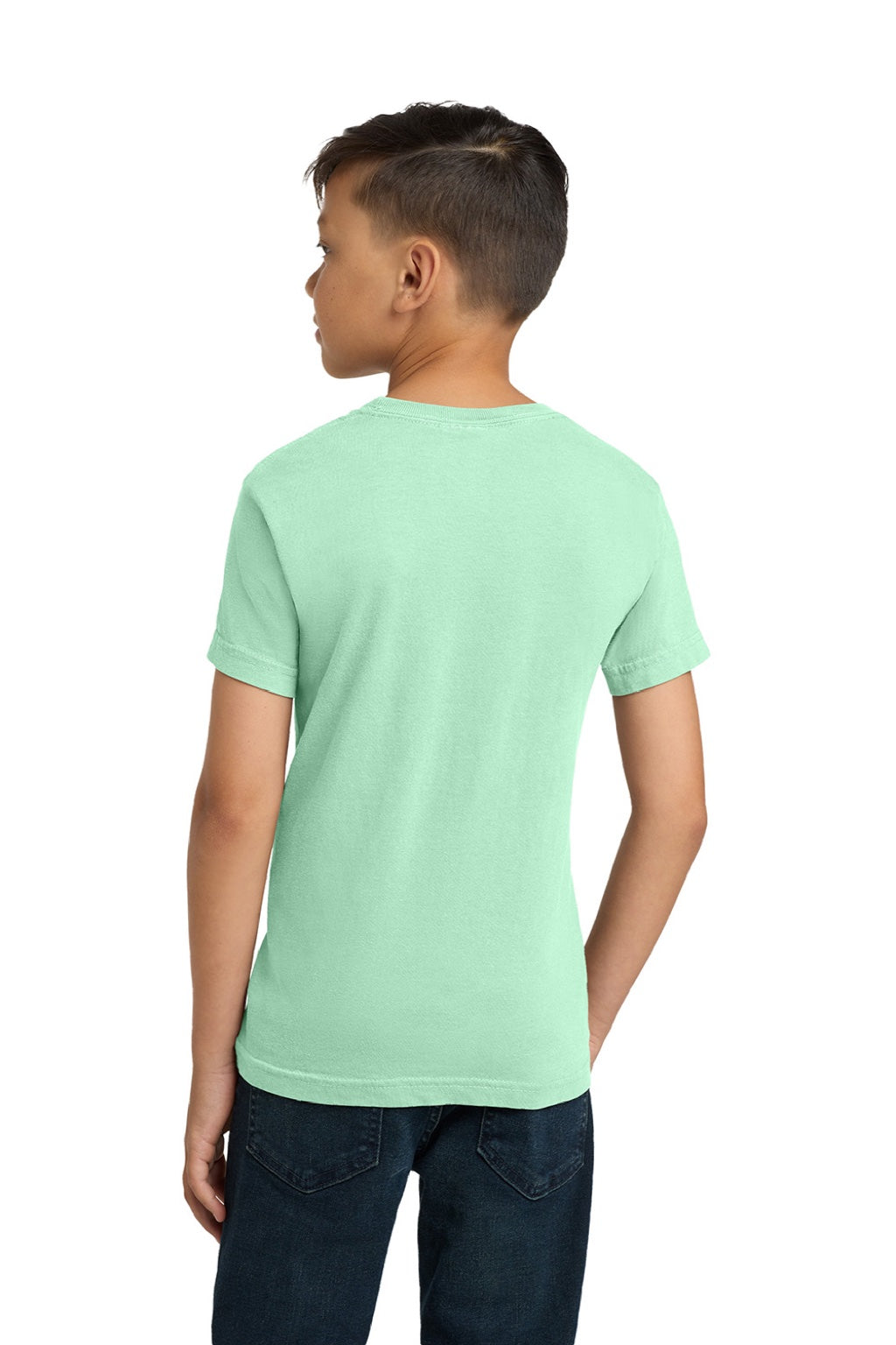 Comfort Colors 9018 Youth Short Sleeve Crewneck T-Shirt Island Reef Green Model Back