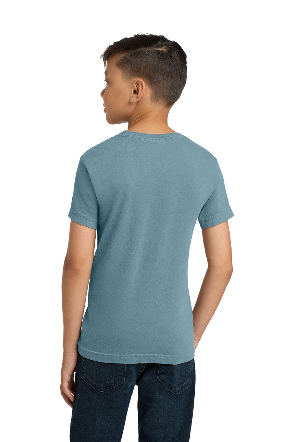 Comfort Colors 9018 Youth Short Sleeve Crewneck T-Shirt Ice Blue Model Back