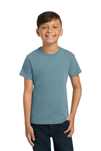 Comfort Colors 9018 Youth Short Sleeve Crewneck T-Shirt Ice Blue Model Front