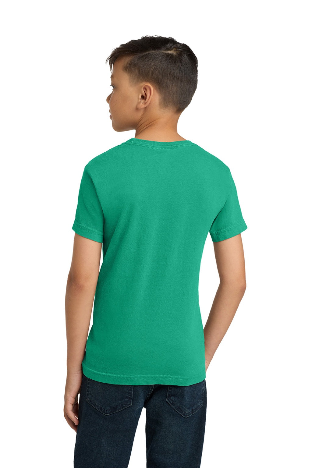 Comfort Colors 9018 Youth Short Sleeve Crewneck T-Shirt Island Green Model Back