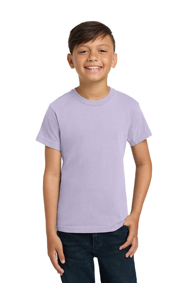 Comfort Colors 9018 Youth Short Sleeve Crewneck T-Shirt Orchid Purple Model Front