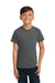 Comfort Colors 9018 Youth Short Sleeve Crewneck T-Shirt Pepper Grey Model Front