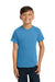 Comfort Colors 9018 Youth Short Sleeve Crewneck T-Shirt Royal Caribe Blue Model Front