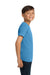 Comfort Colors 9018 Youth Short Sleeve Crewneck T-Shirt Royal Caribe Blue Model Side