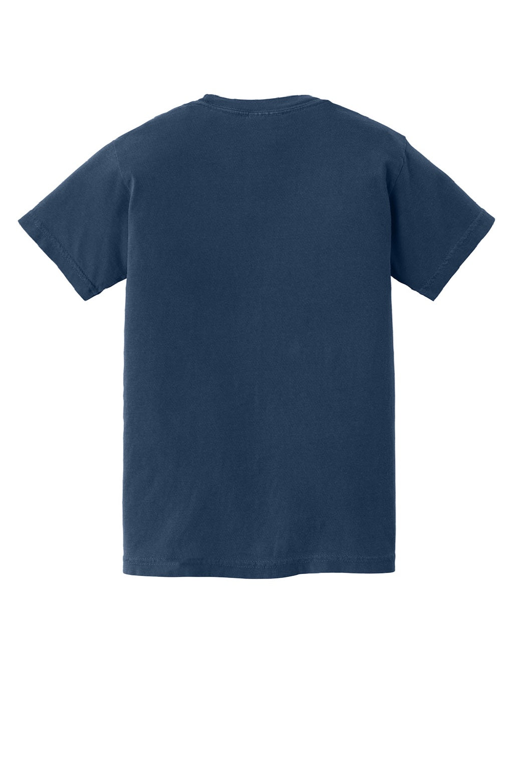 Comfort Colors 9018 Youth Short Sleeve Crewneck T-Shirt True Navy Blue Flat Back