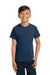Comfort Colors 9018 Youth Short Sleeve Crewneck T-Shirt True Navy Blue Model Front