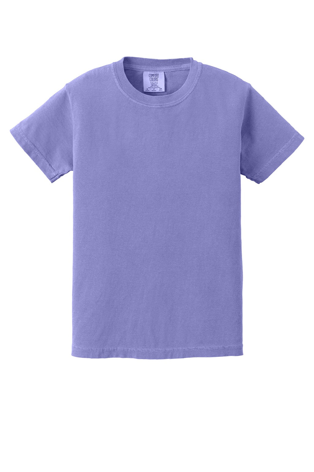 Comfort Colors 9018 Youth Short Sleeve Crewneck T-Shirt Violet Purple Flat Front