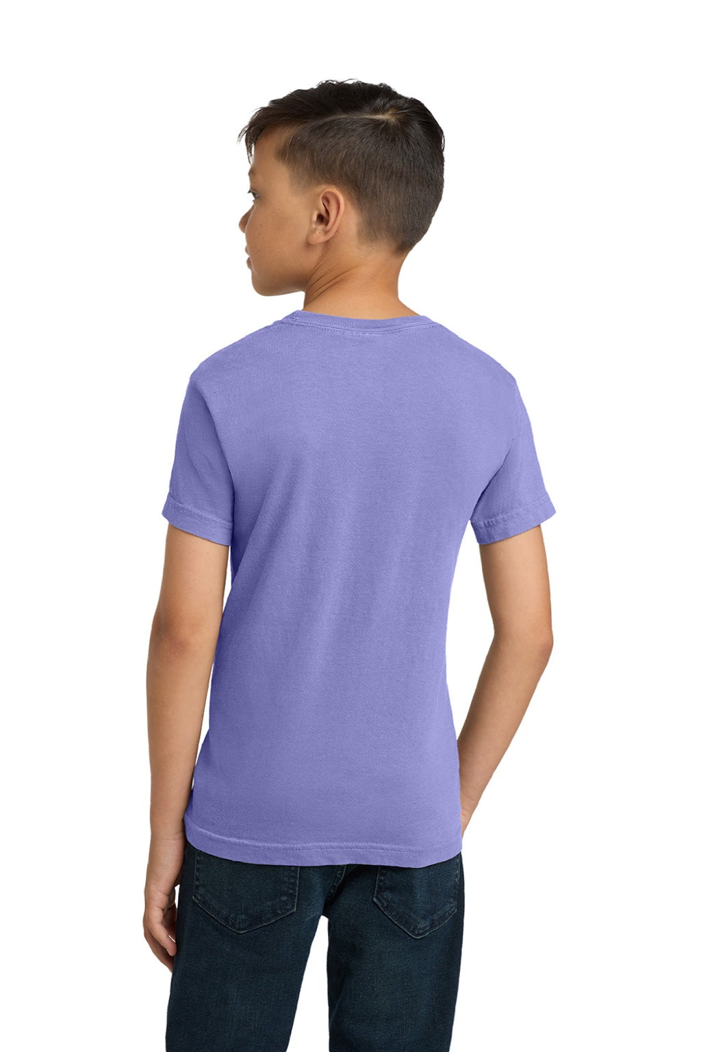 Comfort Colors 9018 Youth Short Sleeve Crewneck T-Shirt Violet Purple Model Back
