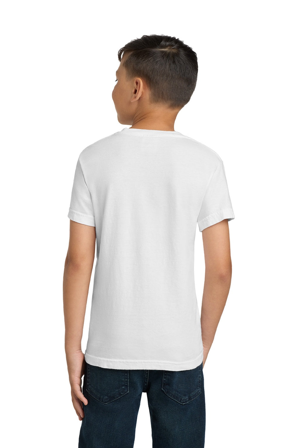 Comfort Colors 9018 Youth Short Sleeve Crewneck T-Shirt White Model Back