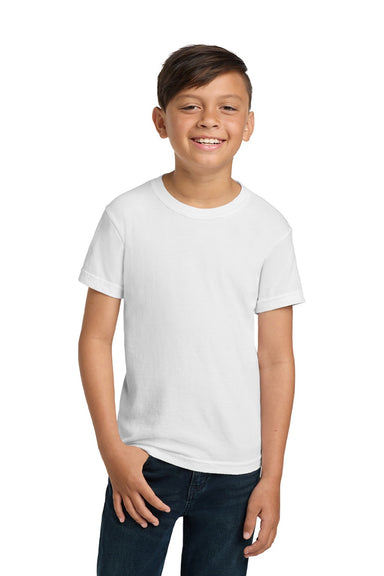 Comfort Colors 9018 Youth Short Sleeve Crewneck T-Shirt White Model Front