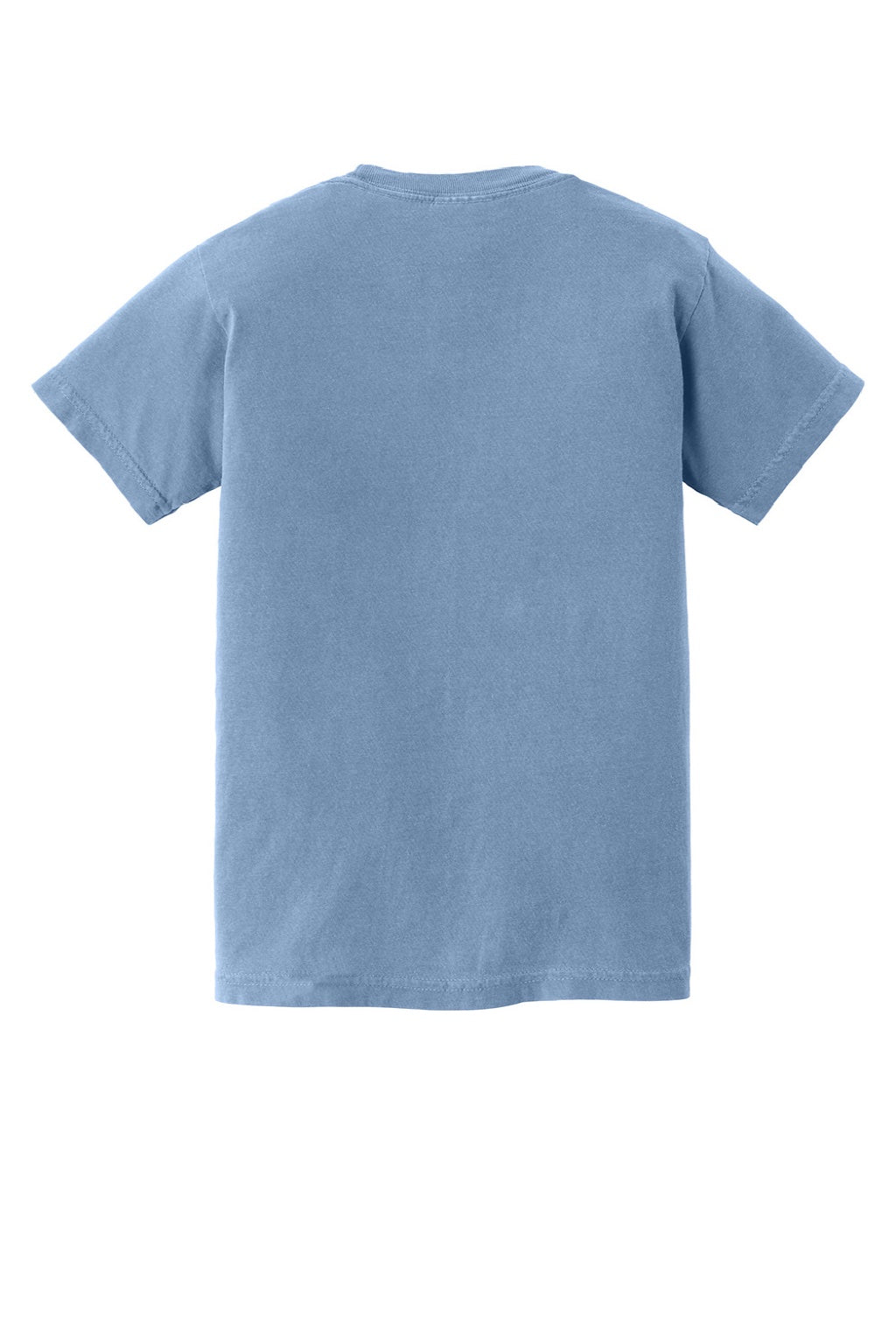 Comfort Colors 9018 Youth Short Sleeve Crewneck T-Shirt Washed Denim Blue Flat Back