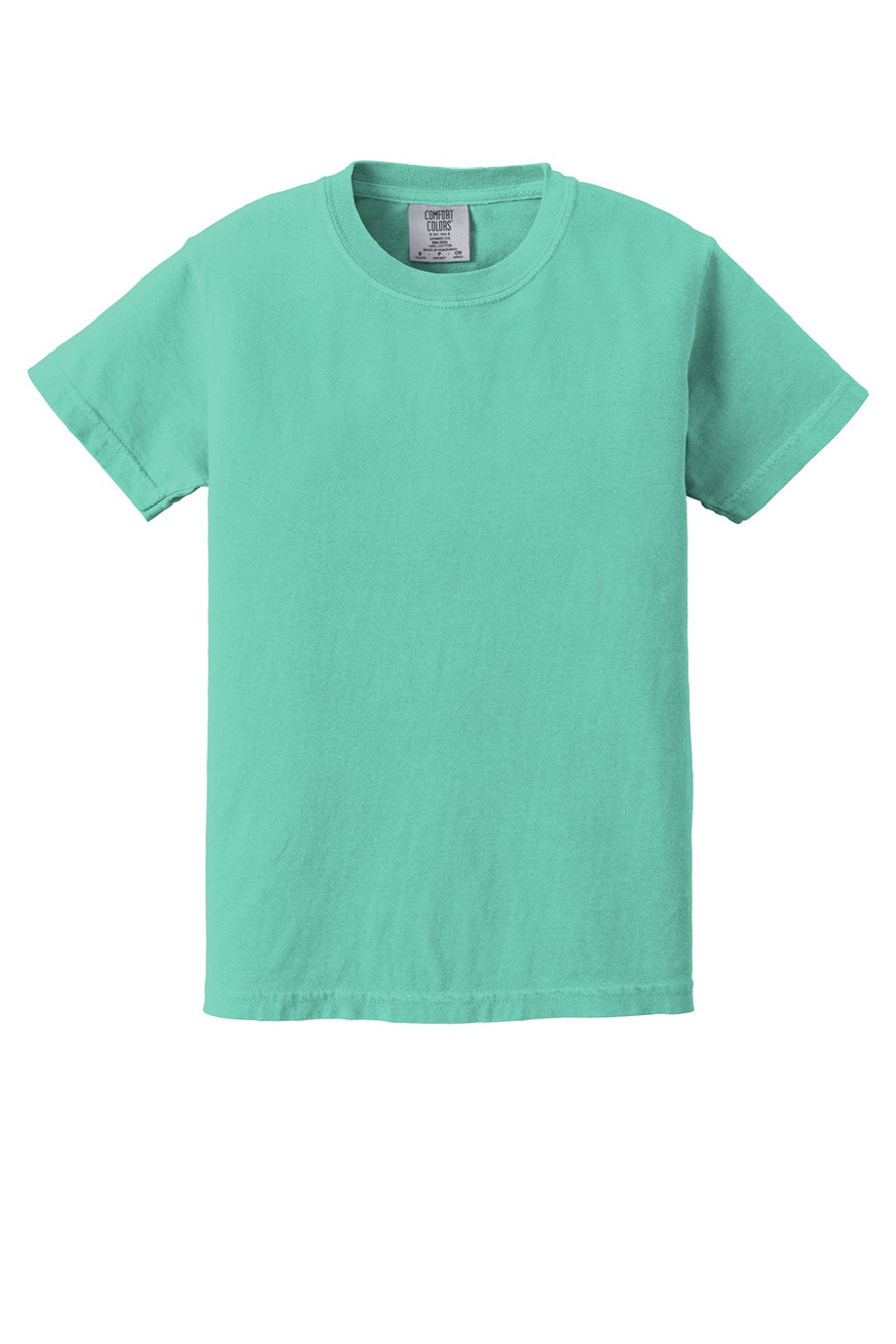 Comfort Colors 9018 Youth Short Sleeve Crewneck T-Shirt Chalky Mint Green Flat Front