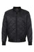 Weatherproof 21752 Mens HeatLast Quilted Packable Wind & Water Resistant Full Zip Bomber Jacket Black Flat Front