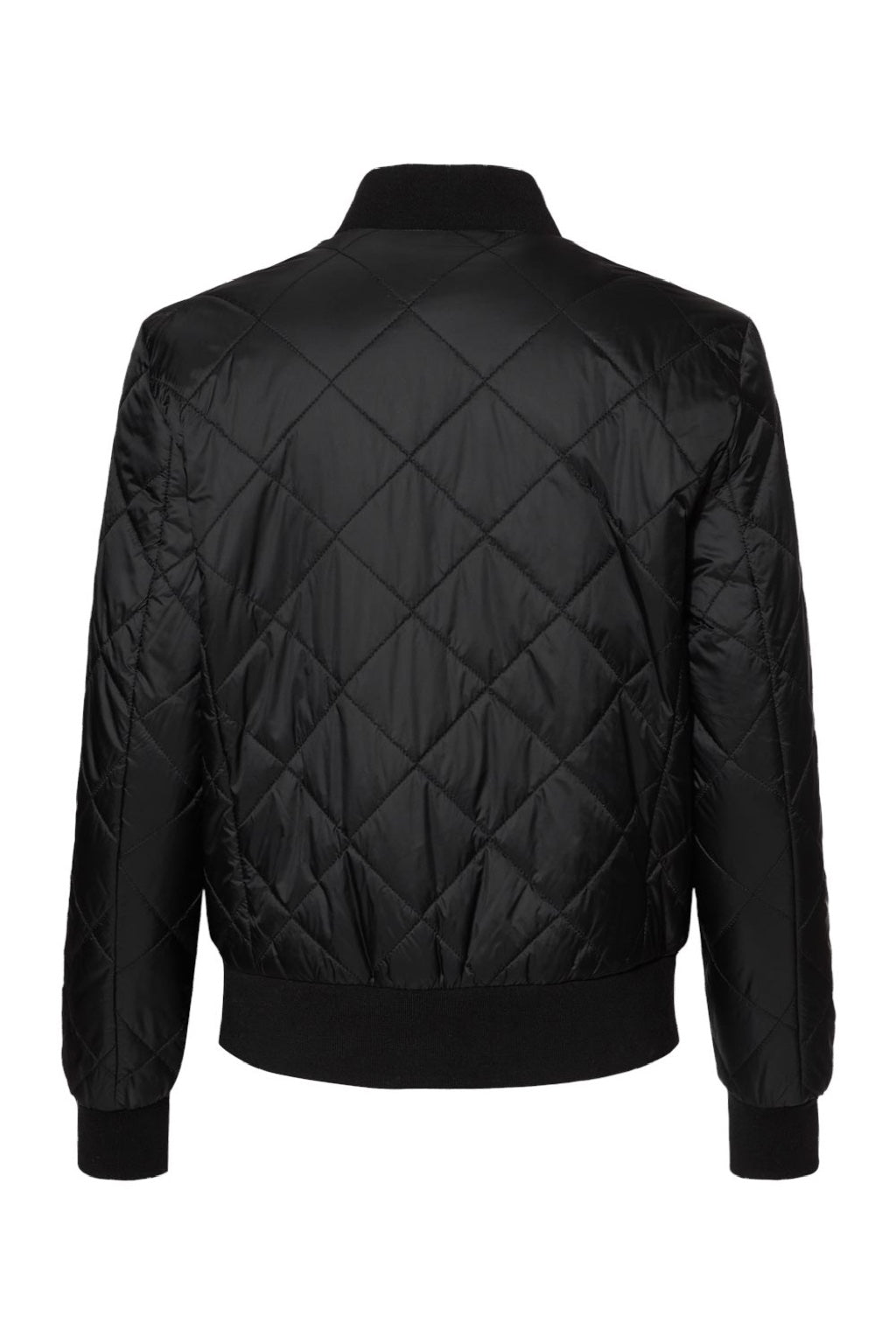 Weatherproof W21752 Womens HeatLast Quilted Packable Wind & Water Resistant Full Zip Bomber Jacket Black Flat Back