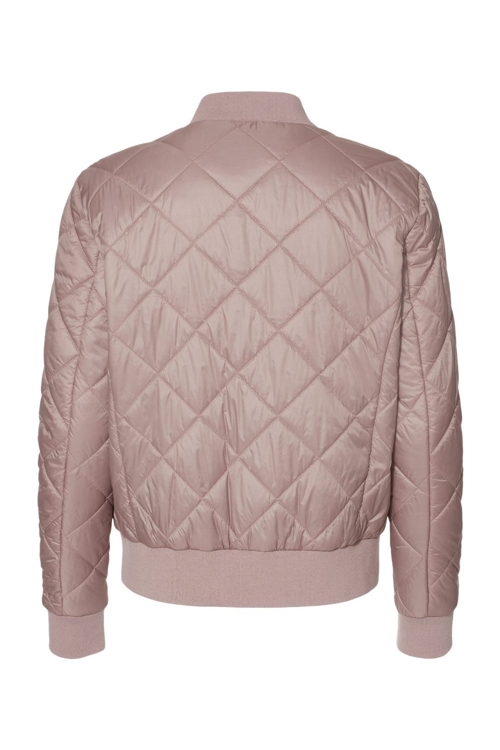 Weatherproof W21752 Womens HeatLast Quilted Packable Full Zip Bomber Jacket Blush Pink Flat Back