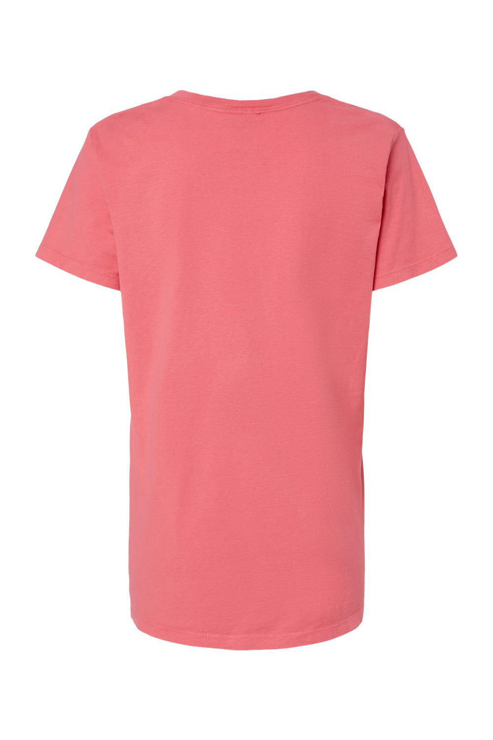 ComfortWash By Hanes GDH125 Mens Garment Dyed Short Sleeve V-Neck T-Shirt Coral Craze Flat Back