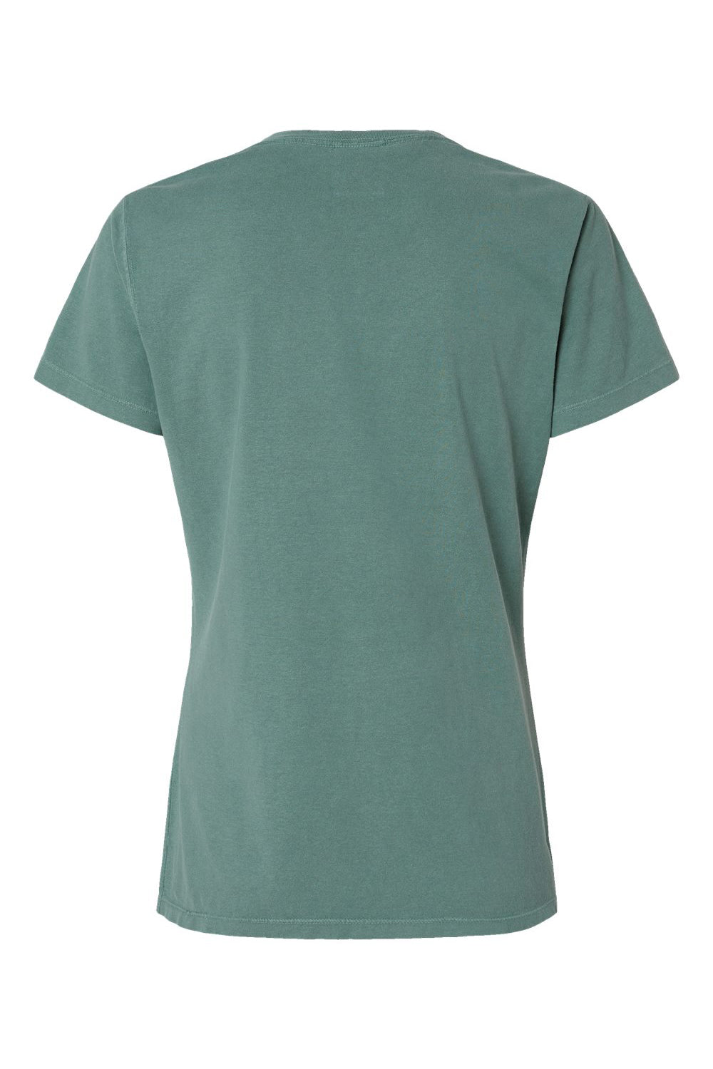 ComfortWash By Hanes GDH125 Mens Garment Dyed Short Sleeve V-Neck T-Shirt Cypress Green Flat Back